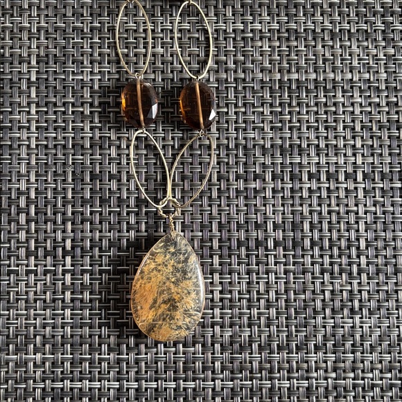 Lia Sophia Brown and Pink Necklace Set - Picture 2 of 4